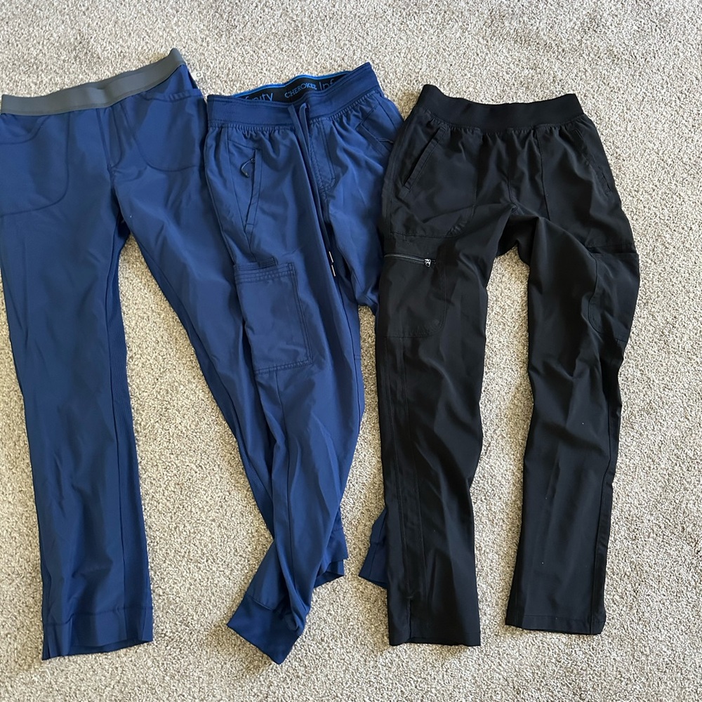 Black and Blue scrub pants